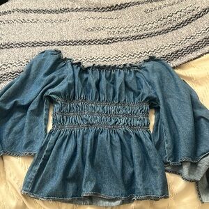 RETRO denim style top